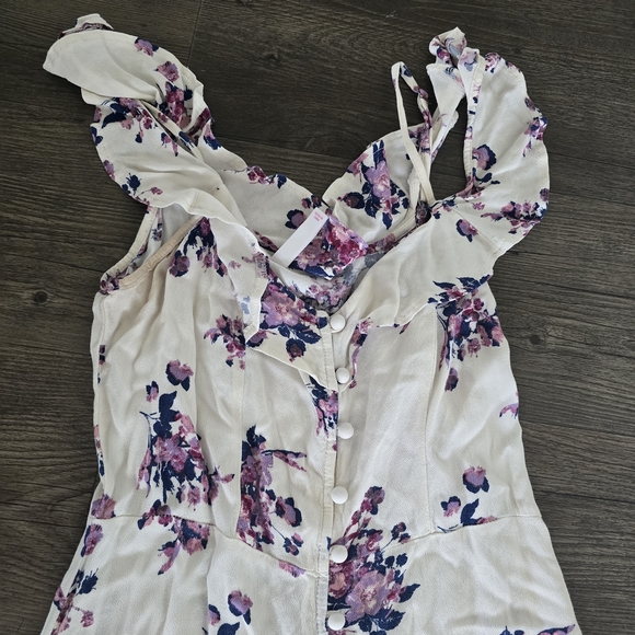 Floral Maxi Dress with Ruffle Straps - Picture 2 of 2